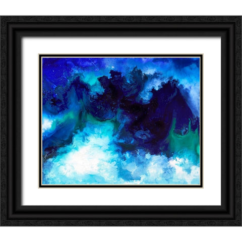 Deep Sea Black Ornate Wood Framed Art Print with Double Matting by Storms, Alyson