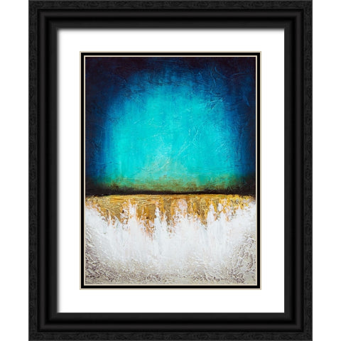 Frozen Reflection Black Ornate Wood Framed Art Print with Double Matting by Storms, Alyson
