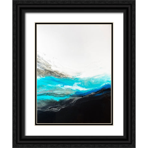 Large Wave Black Ornate Wood Framed Art Print with Double Matting by Storms, Alyson