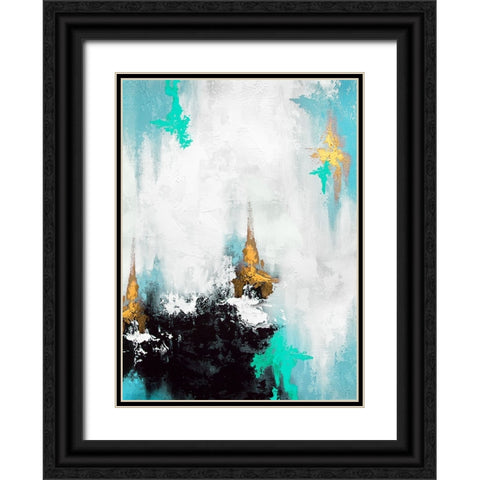 Parallel Gold 1 Black Ornate Wood Framed Art Print with Double Matting by Storms, Alyson