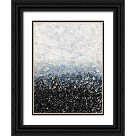 Smoky Blue Crystal Black Ornate Wood Framed Art Print with Double Matting by Storms, Alyson