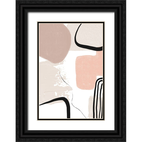Smooth Shape 2 Black Ornate Wood Framed Art Print with Double Matting by Ann Moss, Sally