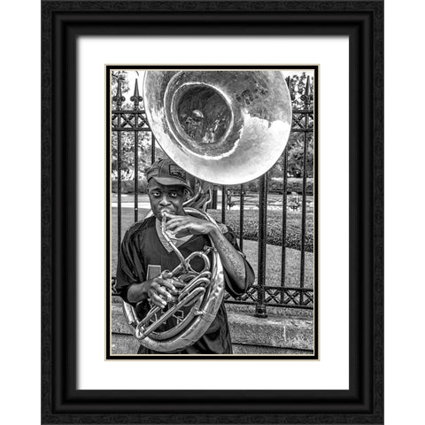 They Say ItS The Sousaphone Players You Have To Look Out For... Black Ornate Wood Framed Art Print with Double Matting by Cypel, Kirk