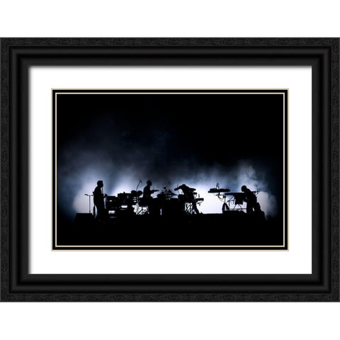The Band. Black Ornate Wood Framed Art Print with Double Matting by Lenne, Thomas