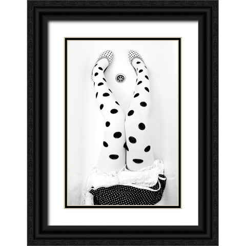 Dotted 2 Black Ornate Wood Framed Art Print with Double Matting by Wasilewski, Adam