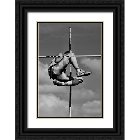 A Cross In The Sky Black Ornate Wood Framed Art Print with Double Matting by Kravanja, Jure