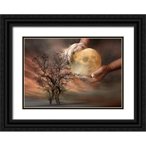 Untitled Black Ornate Wood Framed Art Print with Double Matting by Jordanova, Elisaveta