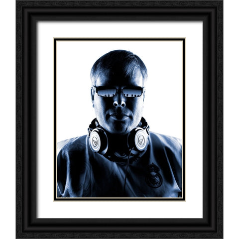 Linel 1 Black Ornate Wood Framed Art Print with Double Matting by Damsten, Petri