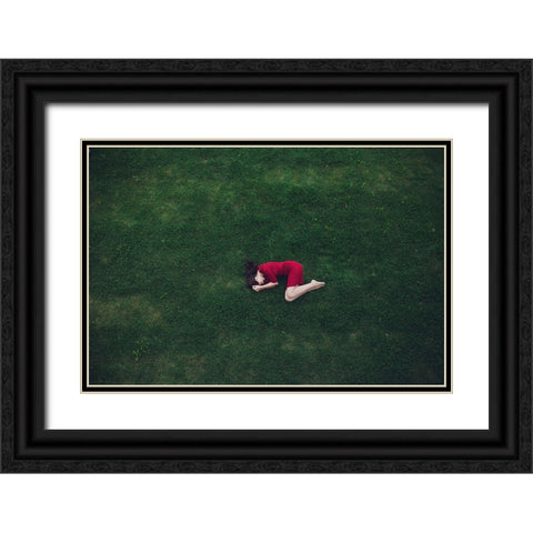 Untitled Black Ornate Wood Framed Art Print with Double Matting by Koshutina, Tatiana