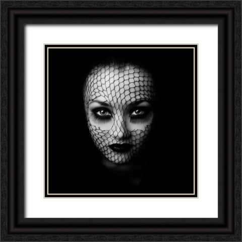 Black Black Ornate Wood Framed Art Print with Double Matting by Hayman, Oren
