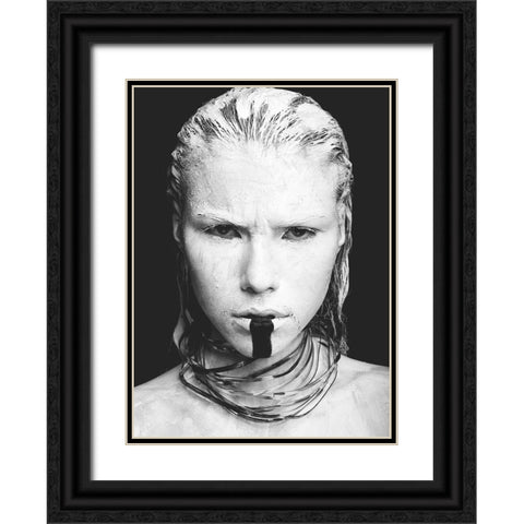 Artistique Black Ornate Wood Framed Art Print with Double Matting by Adrian, Simion
