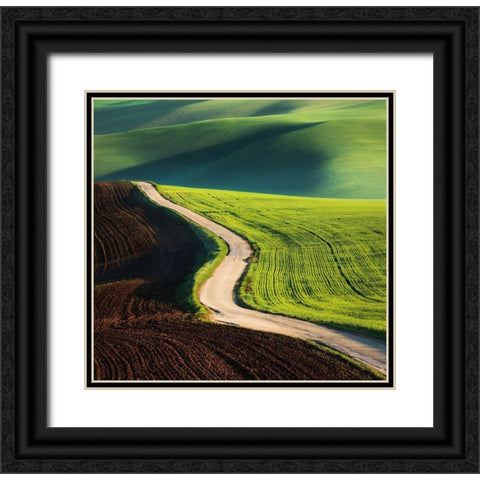 Road Black Ornate Wood Framed Art Print with Double Matting by Browko, Krzysztof