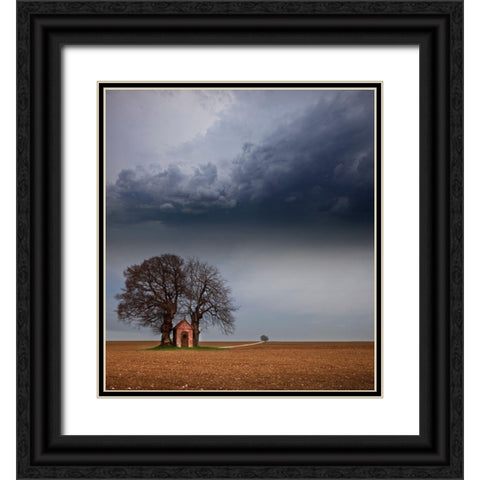 The Width Of The Alb Black Ornate Wood Framed Art Print with Double Matting by Schumacher, Nicolas