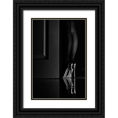 Next Door Black Ornate Wood Framed Art Print with Double Matting by Schottstaedt, Erik