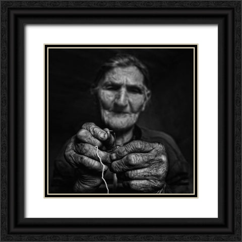 Purpose Black Ornate Wood Framed Art Print with Double Matting by Mea