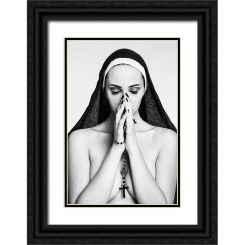 Sacred And Profane Black Ornate Wood Framed Art Print with Double Matting by Genovesi, Igor