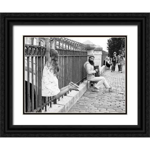 Lah Black Ornate Wood Framed Art Print with Double Matting by Licko, Jaro