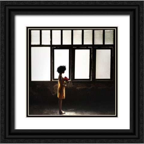 Hope Black Ornate Wood Framed Art Print with Double Matting by Bhs, Fahmi