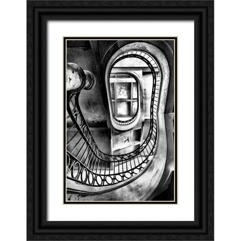 Senses Black Ornate Wood Framed Art Print with Double Matting by P Neto, Filipe