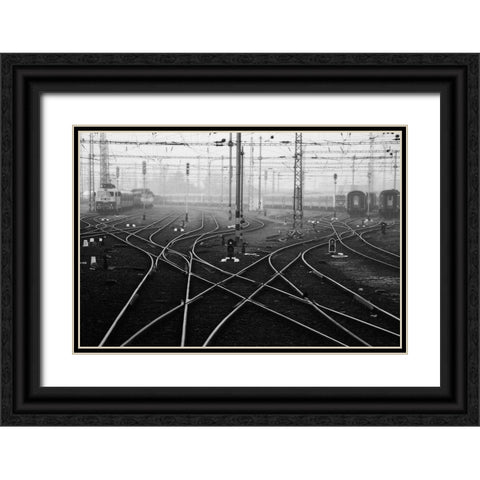 Im A November Passenger Black Ornate Wood Framed Art Print with Double Matting by Gabor, Nicoleta