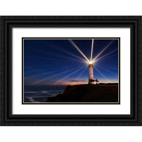 Lighting Of The Lens Black Ornate Wood Framed Art Print with Double Matting by Morgan, Miles