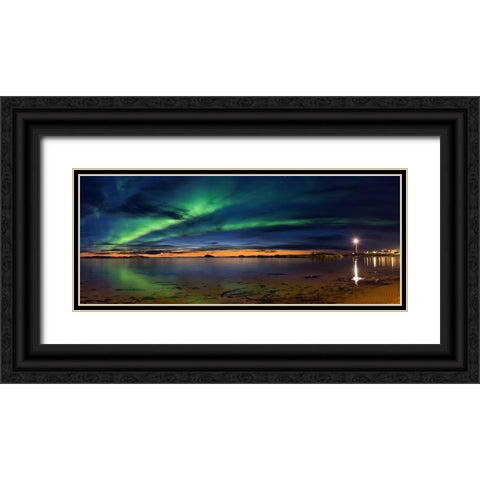 Sunset At Andenes Black Ornate Wood Framed Art Print with Double Matting by Samuelsen, Roy