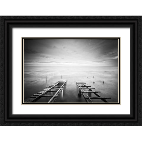 To The Infinity Black Ornate Wood Framed Art Print with Double Matting by Coppari, Claudio