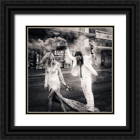 North Las Vegas Black Ornate Wood Framed Art Print with Double Matting by Klein, Kurt