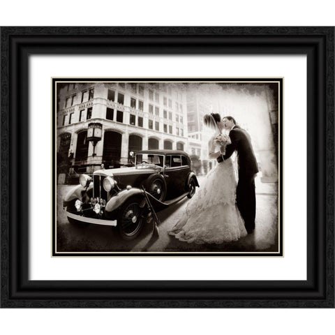 Gangster Wedding Black Ornate Wood Framed Art Print with Double Matting by Laudin, Dmitry