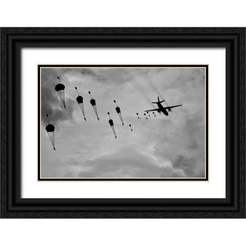 Go-Go-Go! Black Ornate Wood Framed Art Print with Double Matting by Rebro, Marcel