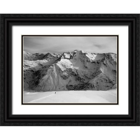 Writing Life Line Black Ornate Wood Framed Art Print with Double Matting by Svoboda Mqep, Peter