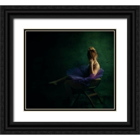 Deep Purple Black Ornate Wood Framed Art Print with Double Matting by Sulistiawan, Hari