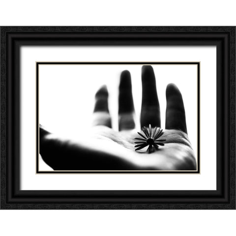 One Life Black Ornate Wood Framed Art Print with Double Matting by Ikeda, Keisuke