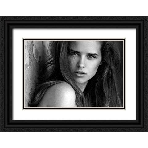Katya Black Ornate Wood Framed Art Print with Double Matting by Kasmasov, Valeriy