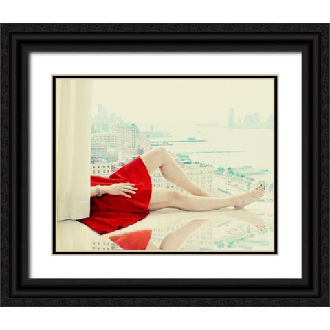 Lazy Afternoon Black Ornate Wood Framed Art Print with Double Matting by Ambra