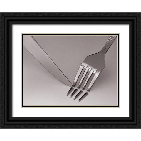 Anxiety Black Ornate Wood Framed Art Print with Double Matting by Caballero, David