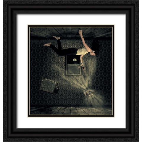 Hampa Udara Black Ornate Wood Framed Art Print with Double Matting by Langelo, Donaldo