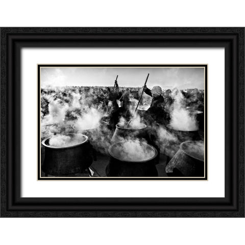 Eastern Lights Black Ornate Wood Framed Art Print with Double Matting by Momeni, Mohammadreza