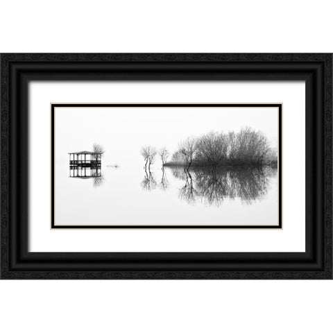 Changes Black Ornate Wood Framed Art Print with Double Matting by Abrantes, Paulo