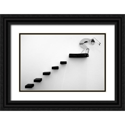In The Swimming Pool Black Ornate Wood Framed Art Print with Double Matting by Azevedo, Olavo
