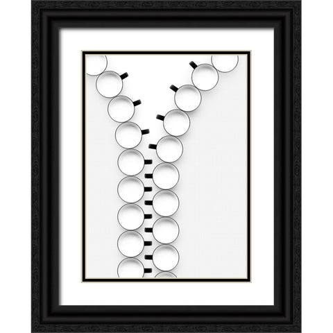 Zipper Black Ornate Wood Framed Art Print with Double Matting by De Kogel, Wieteke