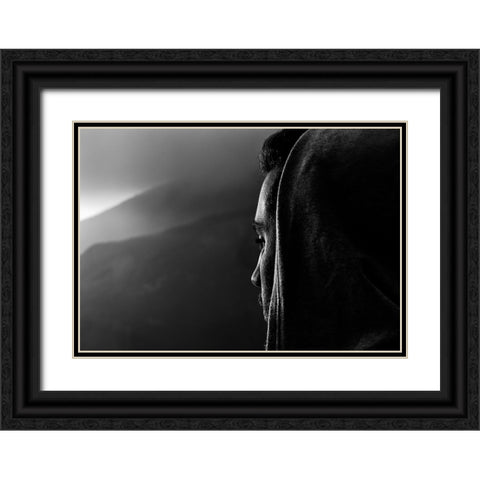 Look Ahead Black Ornate Wood Framed Art Print with Double Matting by Cheli, Ivano