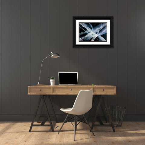 Deep Ice Black Ornate Wood Framed Art Print with Double Matting by Narchuk, Andrey