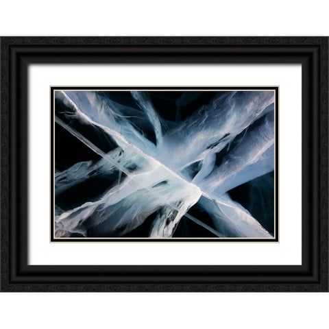 Deep Ice Black Ornate Wood Framed Art Print with Double Matting by Narchuk, Andrey
