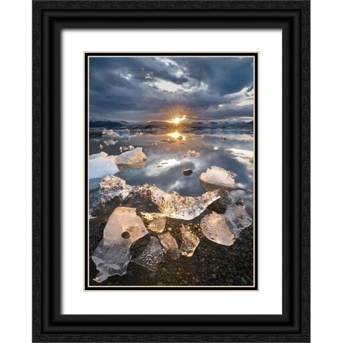 Transmission Black Ornate Wood Framed Art Print with Double Matting by Wrobel, Karsten