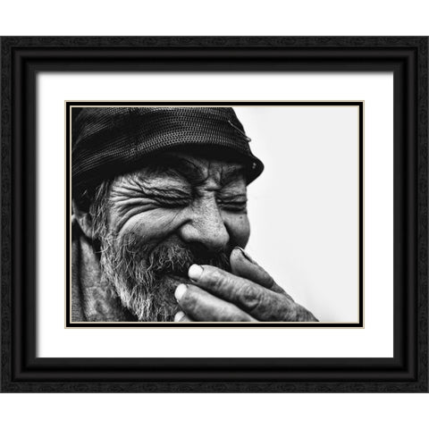 Untitled Black Ornate Wood Framed Art Print with Double Matting by Suzuki, Tatsuo