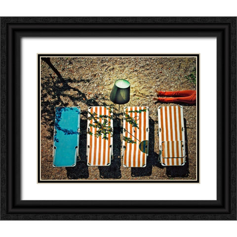 Beam Me Up! Black Ornate Wood Framed Art Print with Double Matting by Ambra