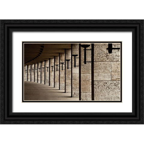 The Torches Black Ornate Wood Framed Art Print with Double Matting by Lindbergh, Karl-Axel