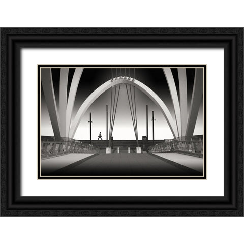 Seafarers Bridge Black Ornate Wood Framed Art Print with Double Matting by Donoghue, Adrian