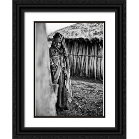 Feeling Like Such A Mess Black Ornate Wood Framed Art Print with Double Matting by Jovic, Goran